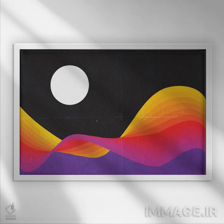 تابلو چشمانداز رؤیا I اثر دیزاینز سرکا ۷۸ - نمای قابدار سفید