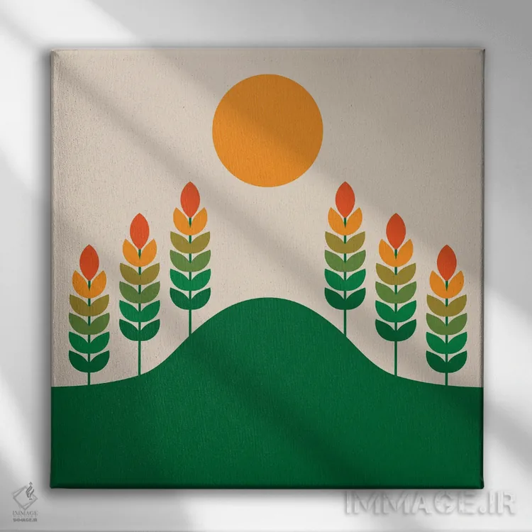 تابلو مطالعه میدانی اثر دیزاینز سرکا ۷۸ - نمای روبهرو روی دیوار