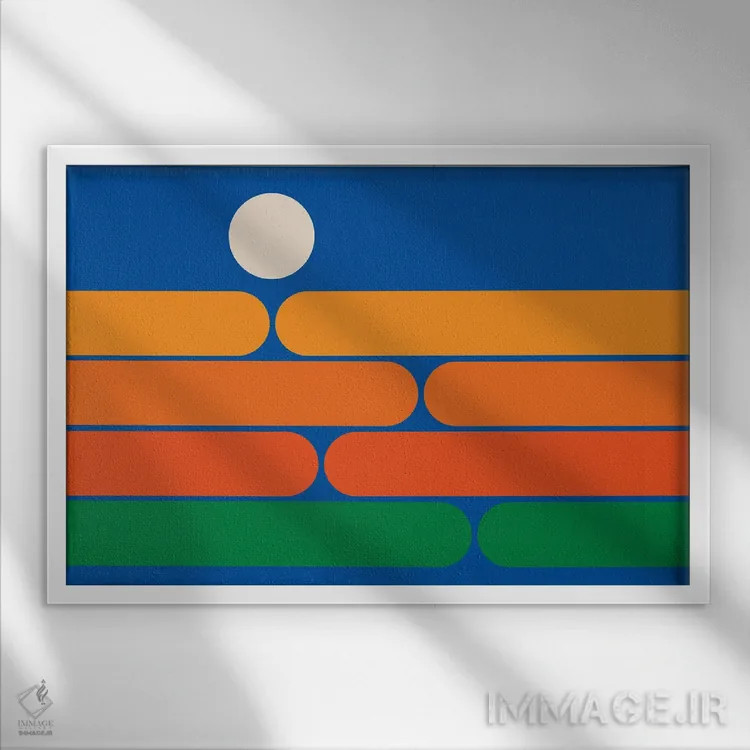 تابلو فضای گسترده اثر دیزاینز سرکا ۷۸ - نمای قابدار سفید