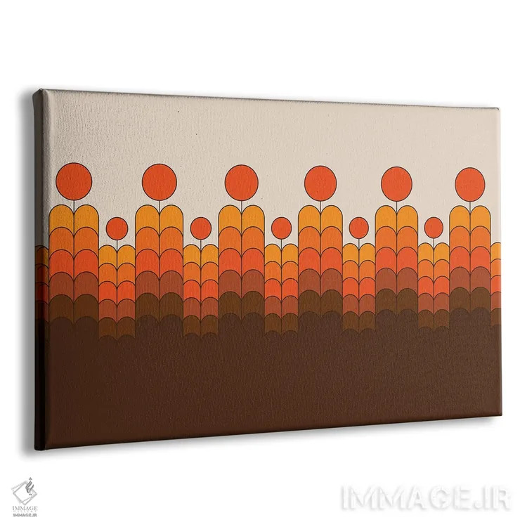 تابلو شکوفههای طلایی اثر دیزاینز سرکا ۷۸ - نمای پرسپکتیو محصول