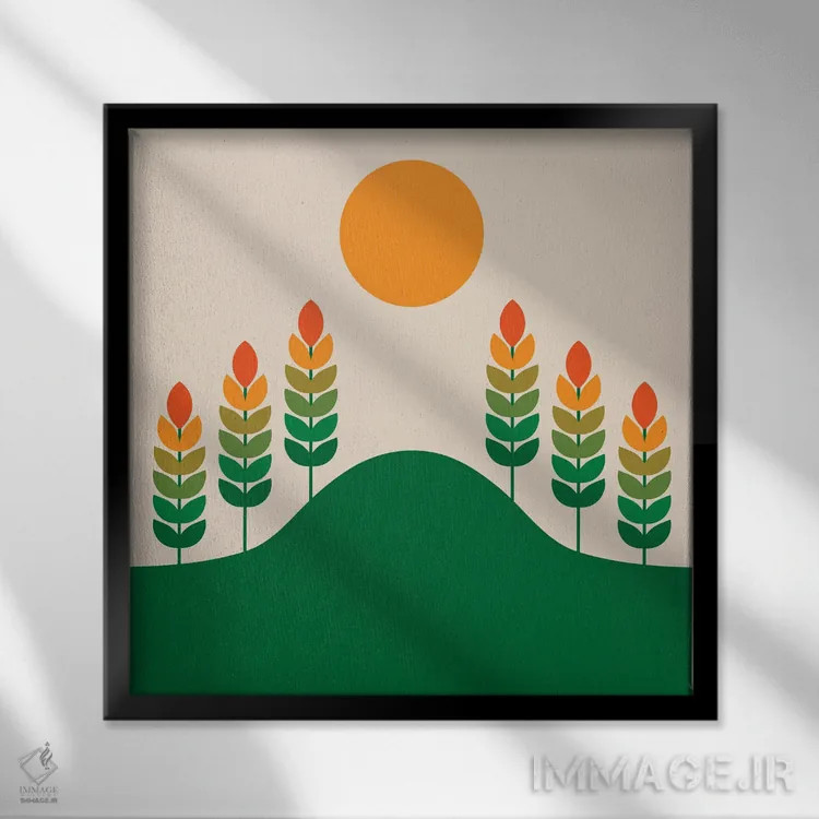 تابلو مطالعه میدانی اثر دیزاینز سرکا ۷۸ - نمای قابدار مشکی