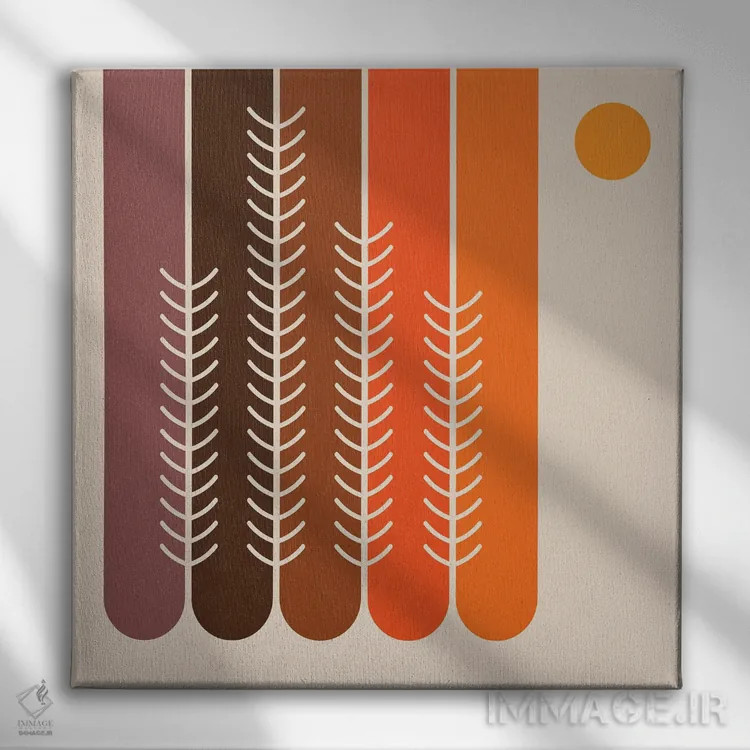 تابلو جنگل اثر دیزاینز سرکا ۷۸ - نمای روبهرو روی دیوار