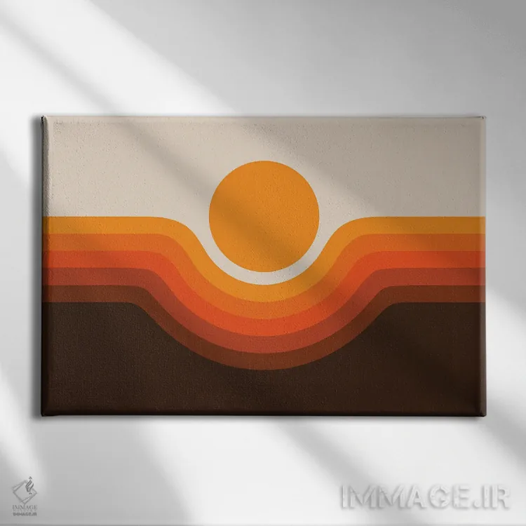 تابلو دره طلایی اثر دیزاینز سرکا ۷۸ - نمای روبهرو روی دیوار