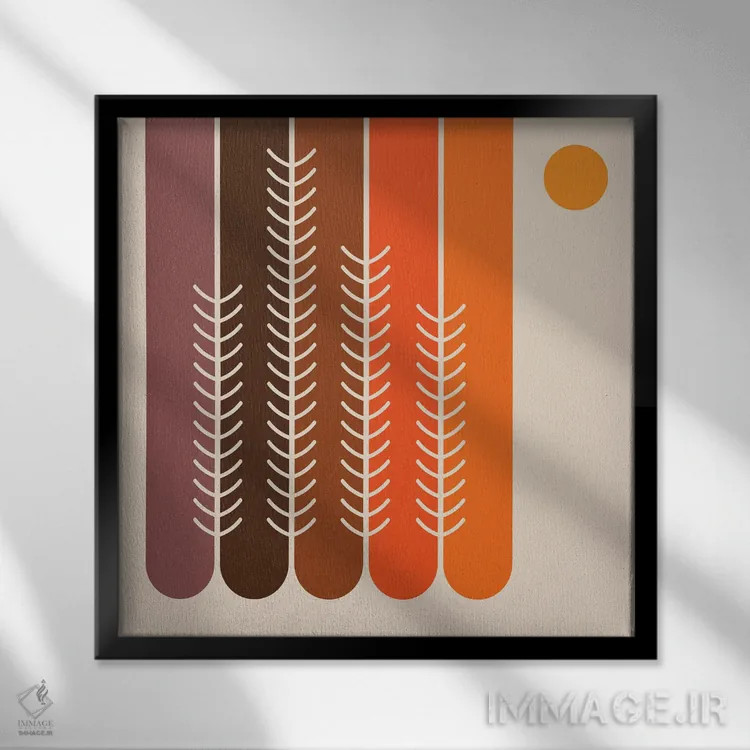 تابلو جنگل اثر دیزاینز سرکا ۷۸ - نمای قابدار مشکی