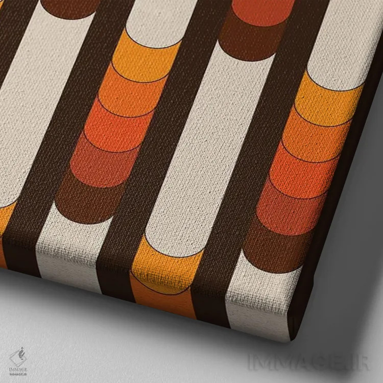 تابلو نشانههای طلایی اثر دیزاینز سرکا ۷۸ - نمای نزدیک بافت بوم