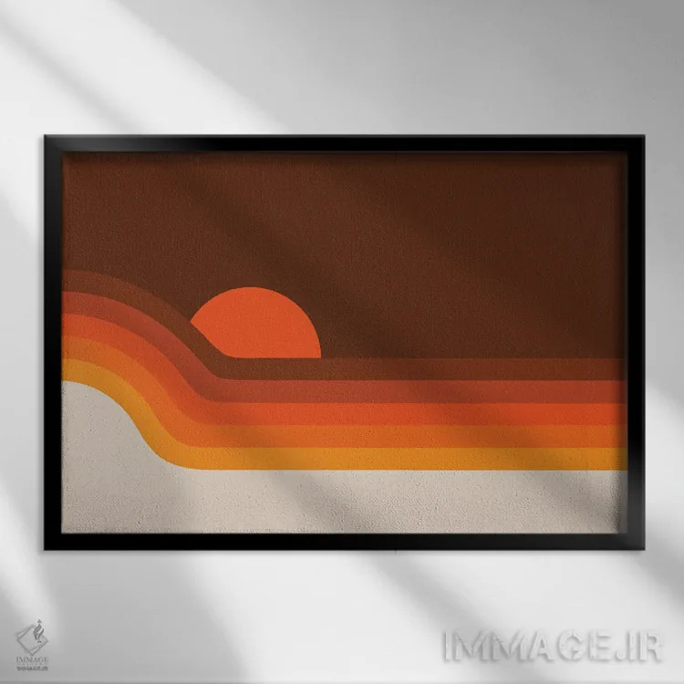 تابلو کفگیر طلایی اثر دیزاینز سرکا ۷۸ - نمای قابدار مشکی