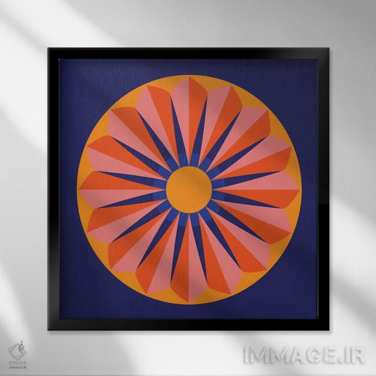 تابلو نمایش گل اثر دیزاینز سرکا ۷۸ - نمای قابدار مشکی