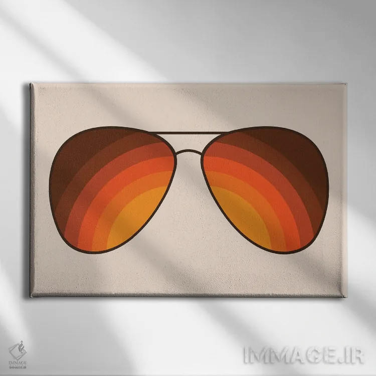 تابلو سایههای طلایی اثر دیزاینز سرکا ۷۸ - نمای روبهرو روی دیوار