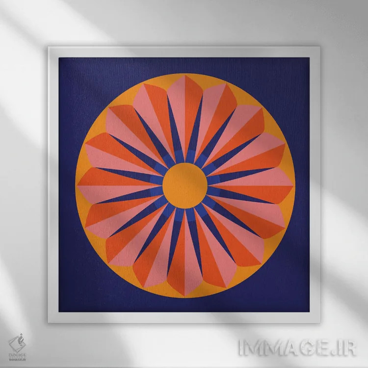 تابلو نمایش گل اثر دیزاینز سرکا ۷۸ - نمای قابدار سفید