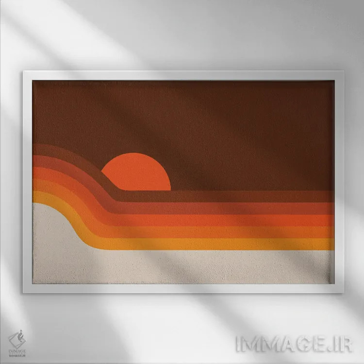 تابلو کفگیر طلایی اثر دیزاینز سرکا ۷۸ - نمای قابدار سفید