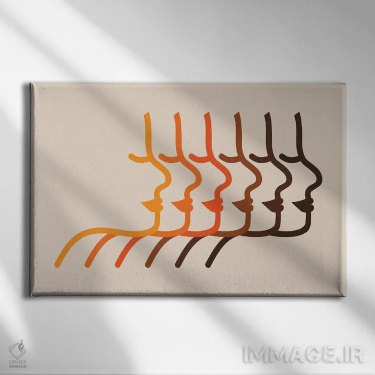 تابلو سایهنماهای طلایی اثر دیزاینز سرکا ۷۸ - نمای روبهرو روی دیوار