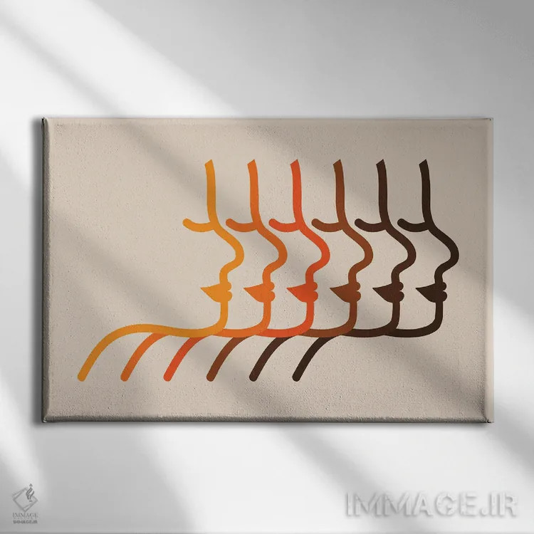 تابلو سایهنماهای طلایی اثر دیزاینز سرکا ۷۸ - نمای روبهرو روی دیوار
