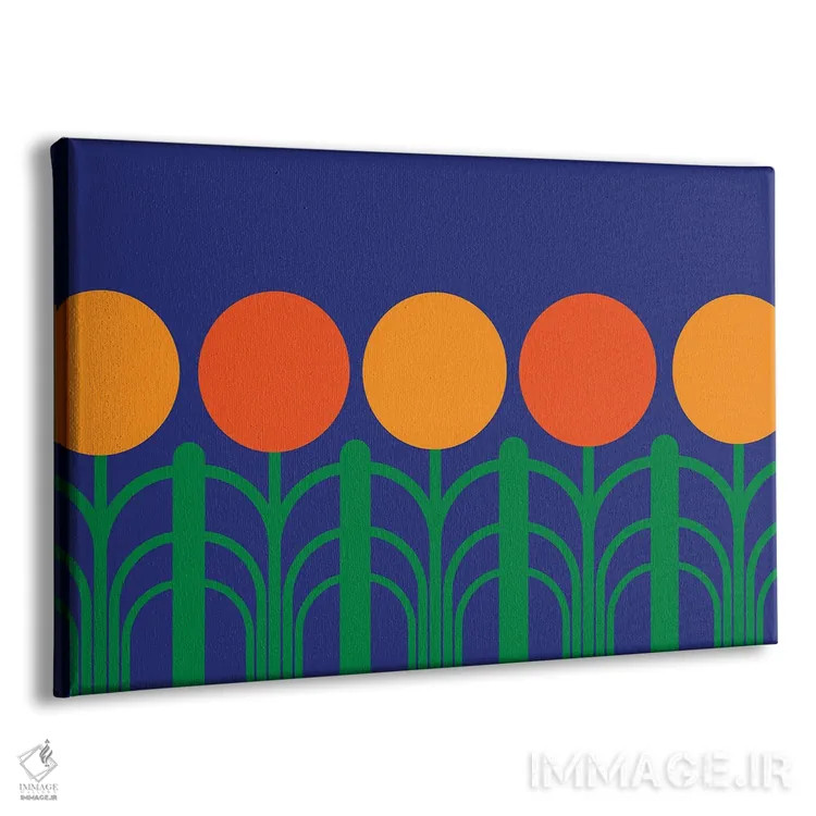 تابلو شکوفههای ژوئن اثر دیزاینز سرکا ۷۸ - نمای پرسپکتیو محصول