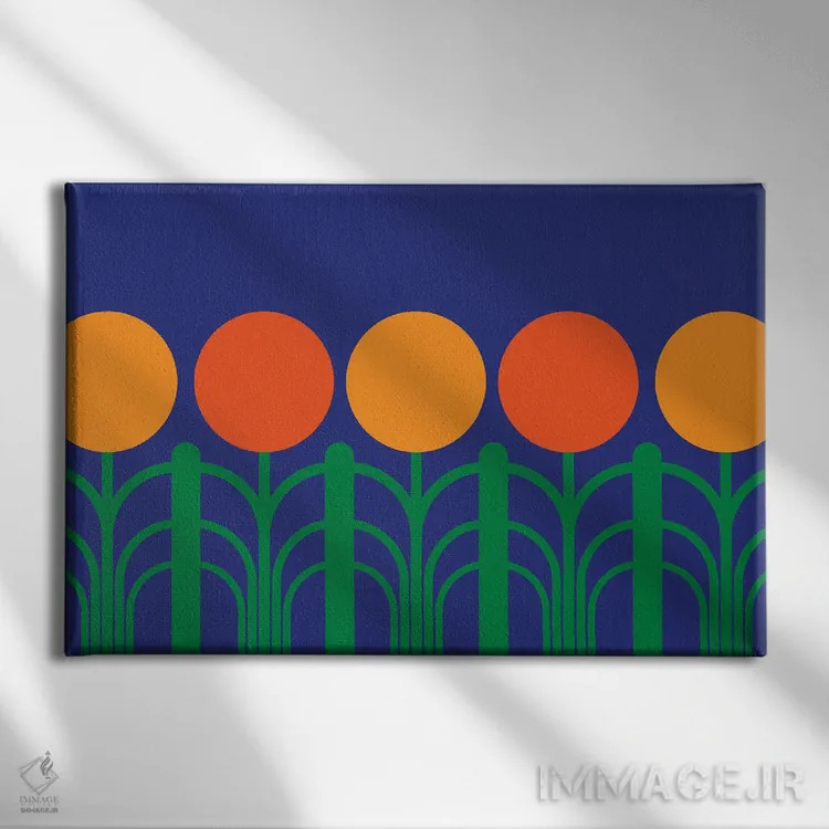 تابلو شکوفههای ژوئن اثر دیزاینز سرکا ۷۸ - نمای روبهرو روی دیوار