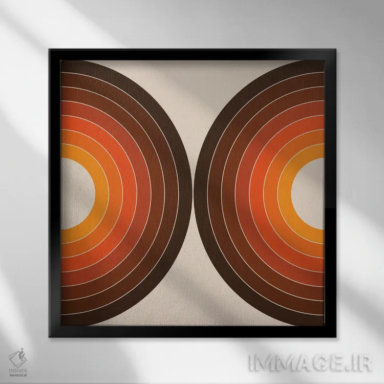 تابلو سونار طلایی اثر دیزاینز سرکا ۷۸ - نمای قابدار مشکی