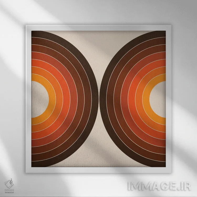 تابلو سونار طلایی اثر دیزاینز سرکا ۷۸ - نمای قابدار سفید