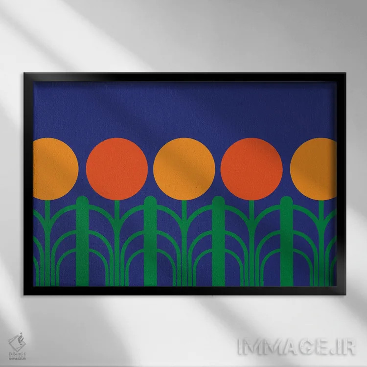 تابلو شکوفههای ژوئن اثر دیزاینز سرکا ۷۸ - نمای قابدار مشکی