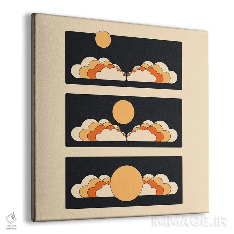 تابلو طلوع ماه اثر دیزاینز سرکا ۷۸ - نمای پرسپکتیو محصول