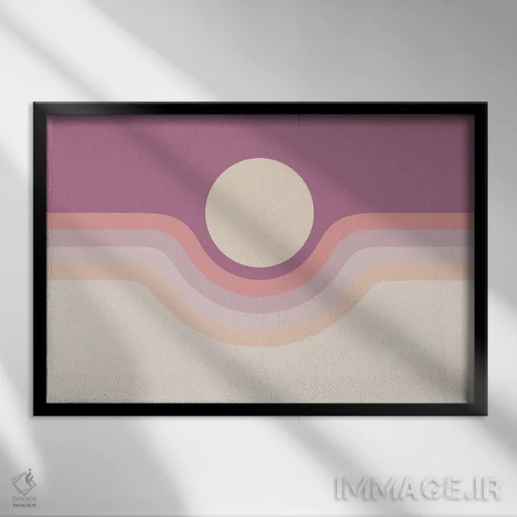 تابلو دره یاس بنفش اثر دیزاینز سرکا ۷۸ - نمای قابدار مشکی