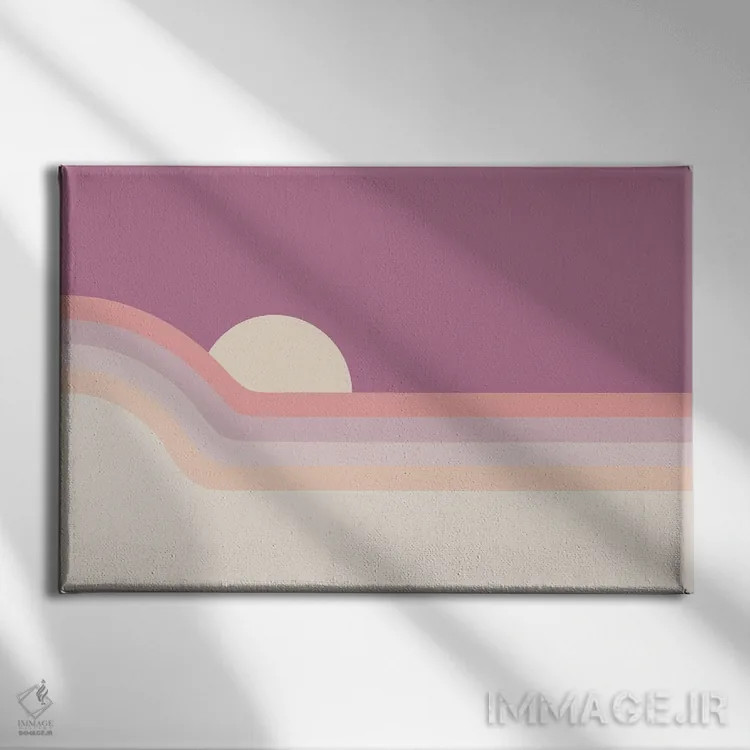 تابلو کفگیر یاس بنفش اثر دیزاینز سرکا ۷۸ - نمای روبهرو روی دیوار