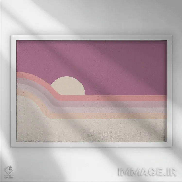 تابلو کفگیر یاس بنفش اثر دیزاینز سرکا ۷۸ - نمای قابدار سفید