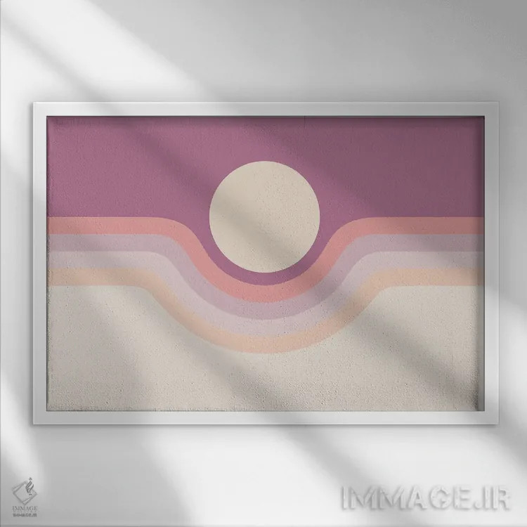 تابلو دره یاس بنفش اثر دیزاینز سرکا ۷۸ - نمای قابدار سفید