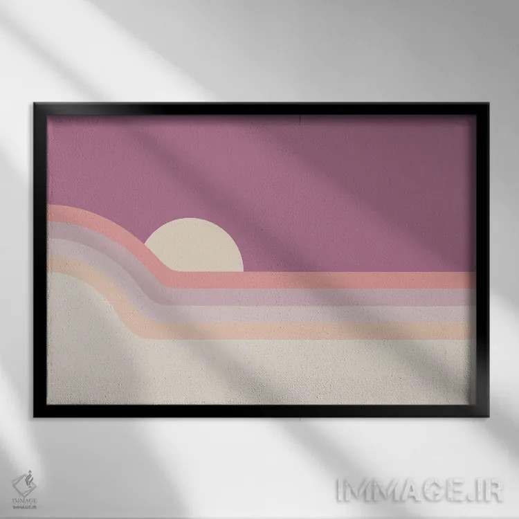 تابلو کفگیر یاس بنفش اثر دیزاینز سرکا ۷۸ - نمای قابدار مشکی