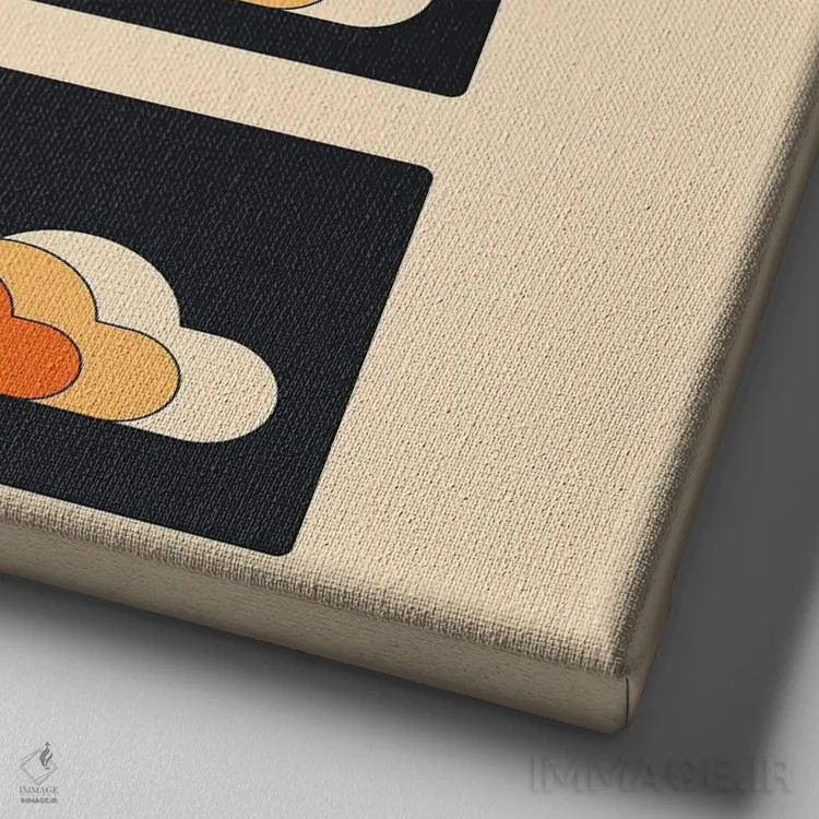 تابلو طلوع ماه اثر دیزاینز سرکا ۷۸ - نمای نزدیک بافت بوم