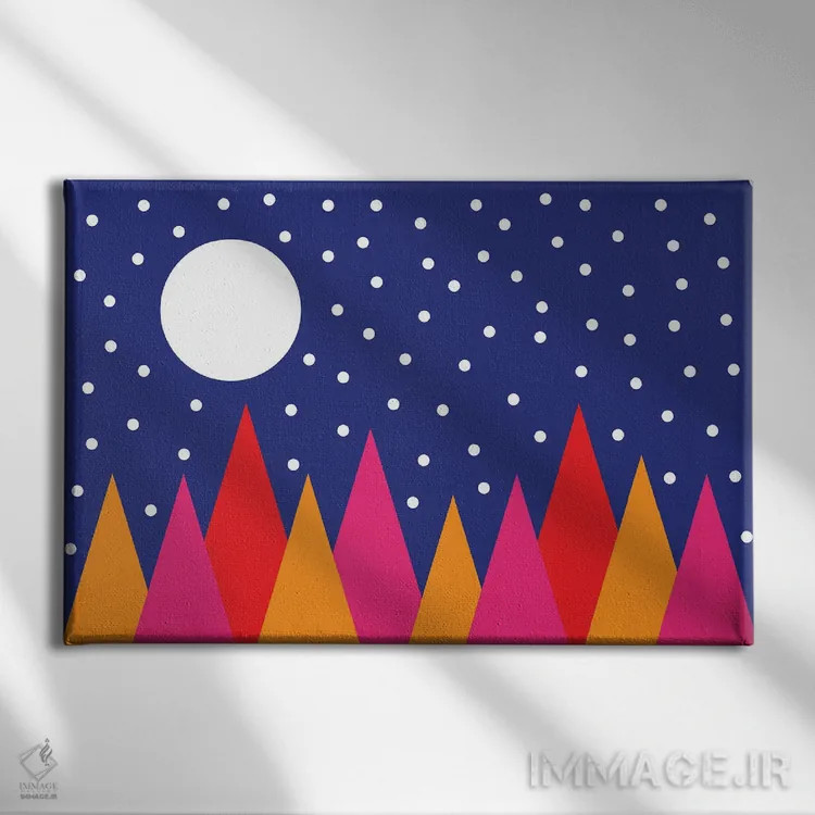 تابلو کاجهای نورماهخورده اثر دیزاینز سرکا ۷۸ - نمای روبهرو روی دیوار