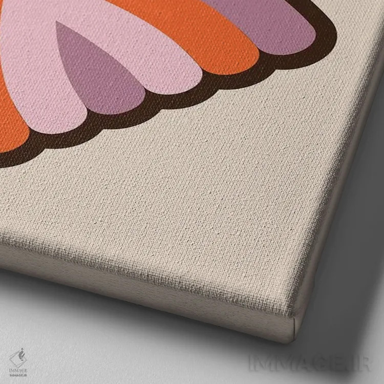 تابلو ماه پروانهای اثر دیزاینز سرکا ۷۸ - نمای نزدیک بافت بوم