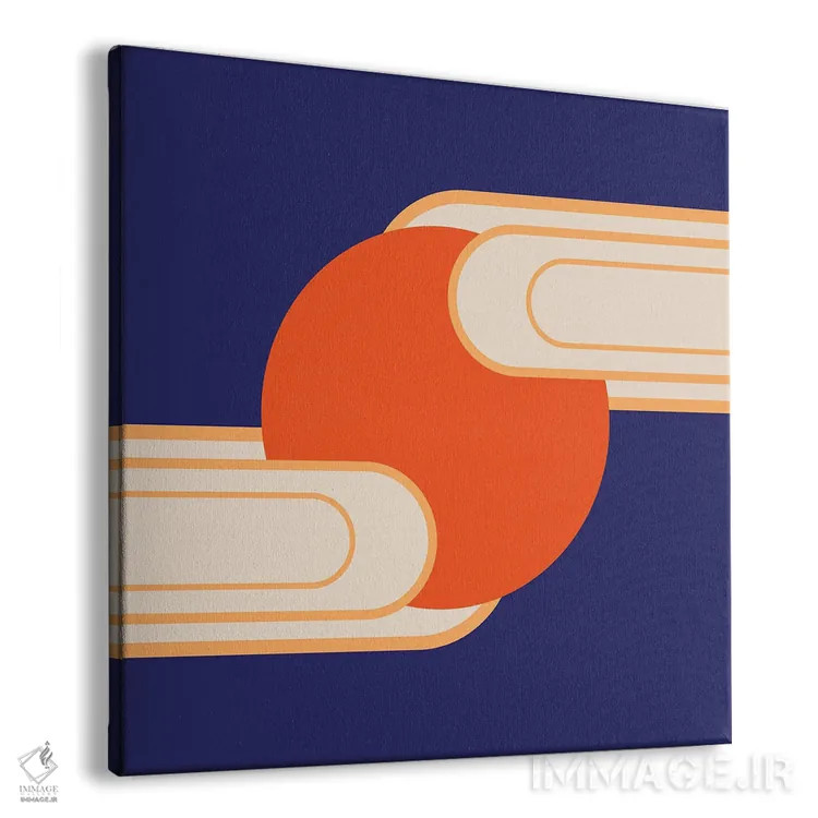 تابلو آسمان نیمهابری اثر دیزاینز سرکا ۷۸ - نمای پرسپکتیو محصول