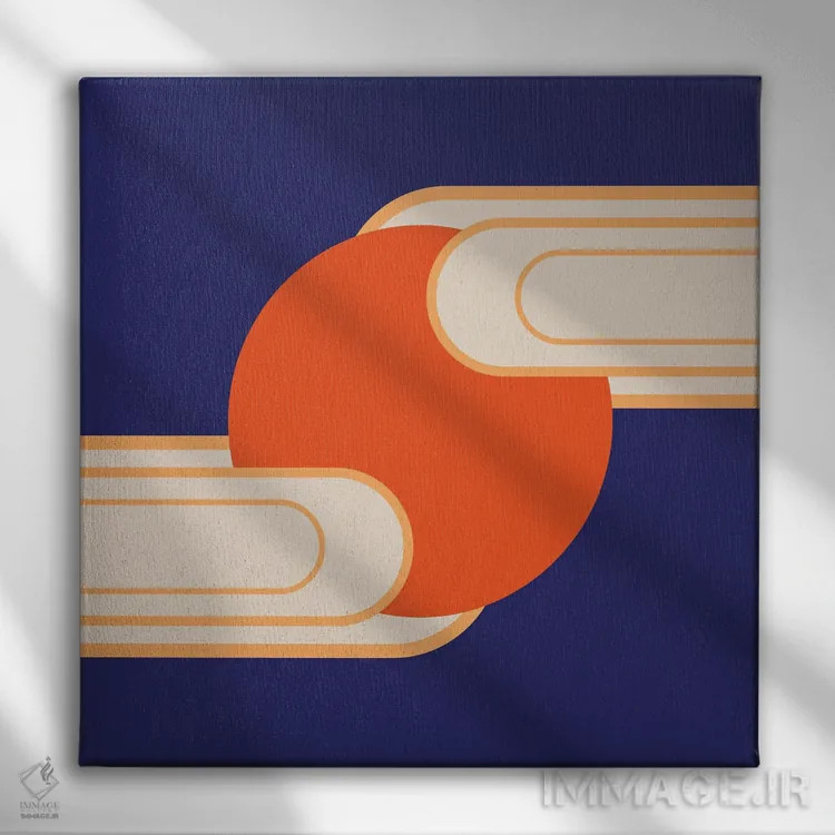 تابلو آسمان نیمهابری اثر دیزاینز سرکا ۷۸ - نمای روبهرو روی دیوار