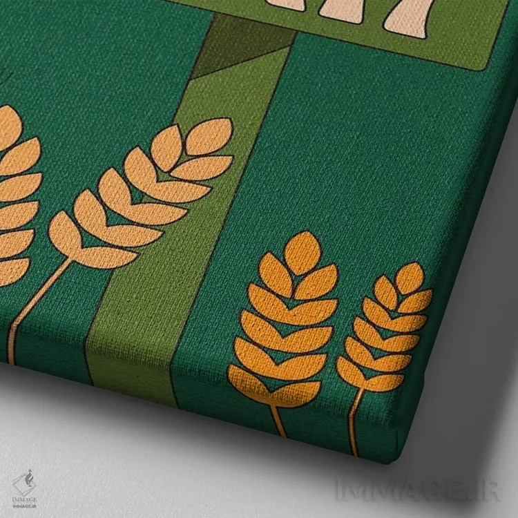 تابلو روز نو اثر دیزاینز سرکا ۷۸ - نمای نزدیک بافت بوم