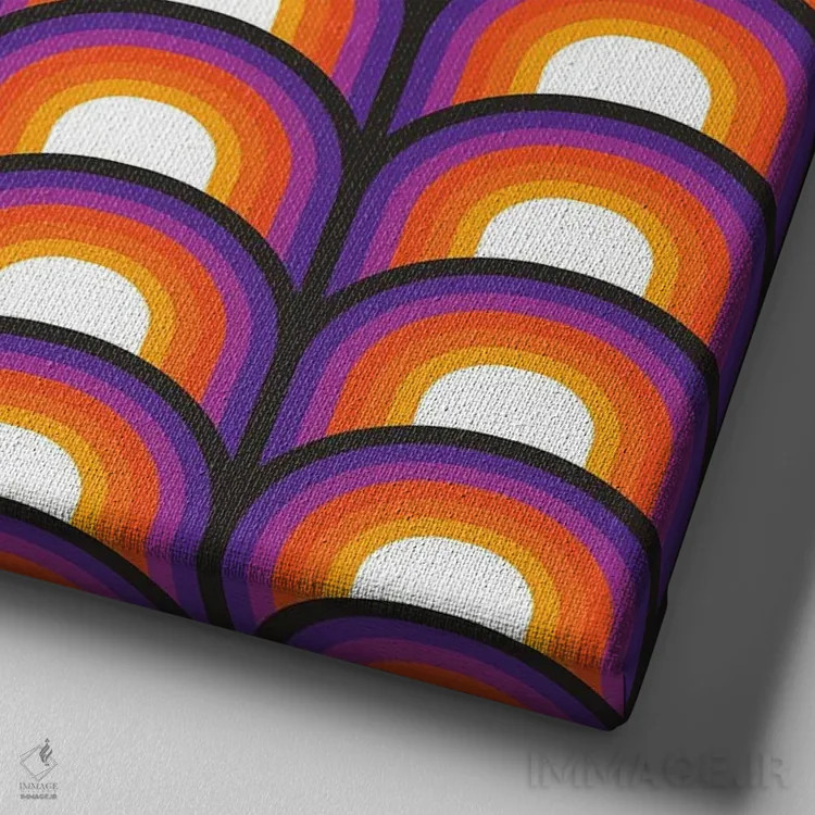 تابلو طاقها اثر دیزاینز سرکا ۷۸ - نمای نزدیک بافت بوم