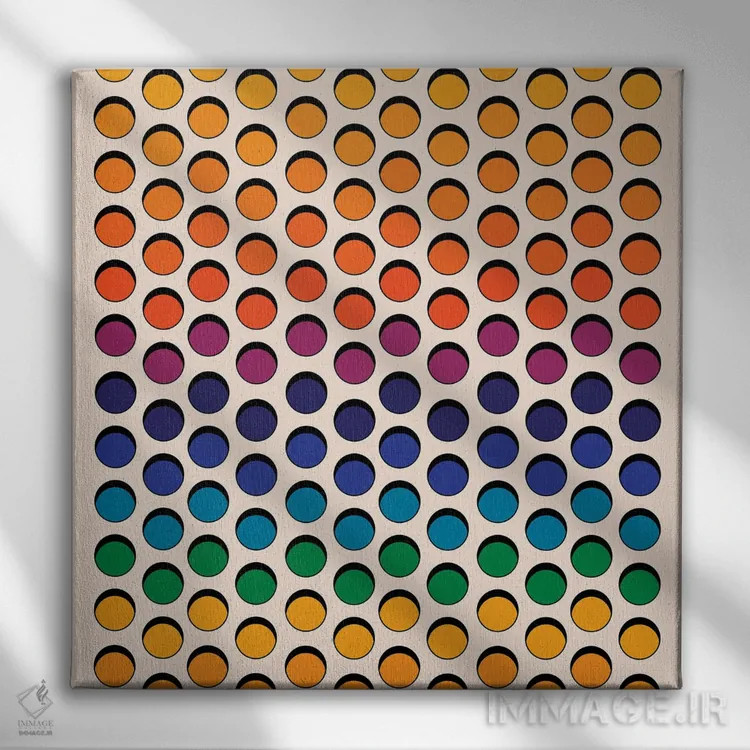 تابلو سوراخدار اثر دیزاینز سرکا ۷۸ - نمای روبهرو روی دیوار