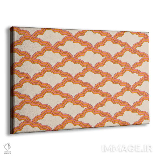 تابلو ابرهای صورتی اثر دیزاینز سرکا ۷۸ - نمای پرسپکتیو محصول