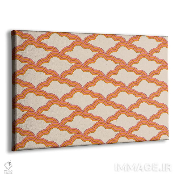 تابلو ابرهای صورتی اثر دیزاینز سرکا ۷۸ - نمای پرسپکتیو محصول