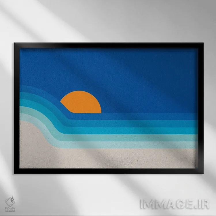 تابلو کفگیر اقیانوس اثر دیزاینز سرکا ۷۸ - نمای قابدار مشکی