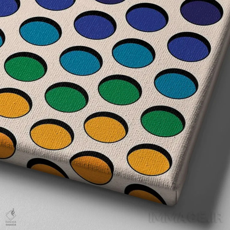 تابلو سوراخدار اثر دیزاینز سرکا ۷۸ - نمای نزدیک بافت بوم