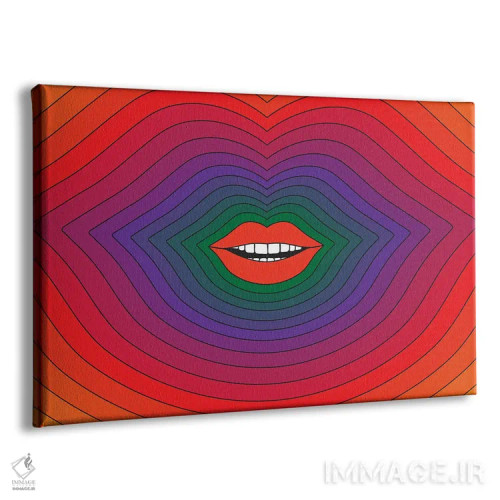 تابلو لبهای پاپ 2020 اثر دیزاینز سرکا ۷۸ - نمای پرسپکتیو محصول