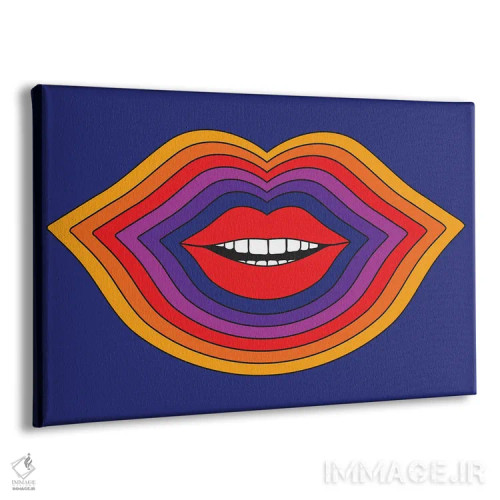 تابلو لبهای پاپ اثر دیزاینز سرکا ۷۸ - نمای پرسپکتیو محصول