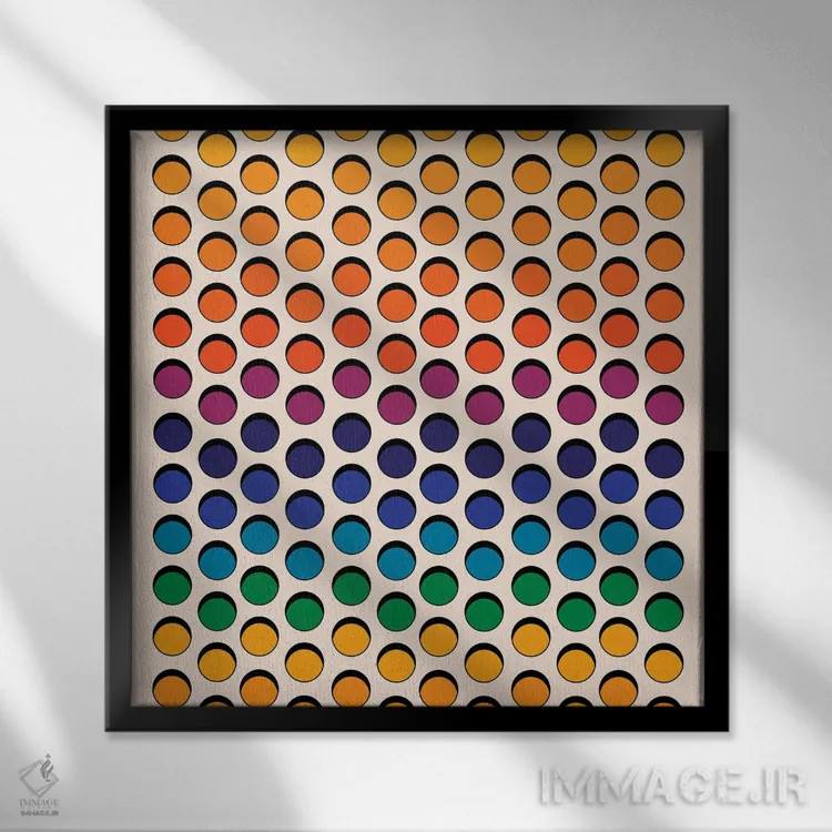 تابلو سوراخدار اثر دیزاینز سرکا ۷۸ - نمای قابدار مشکی