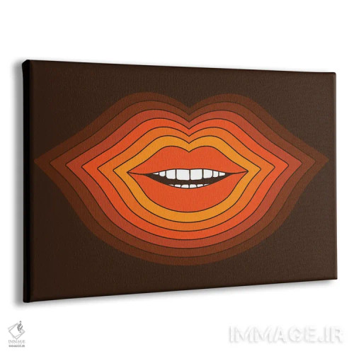 تابلو لبهای پاپ اثر دیزاینز سرکا ۷۸ - نمای پرسپکتیو محصول