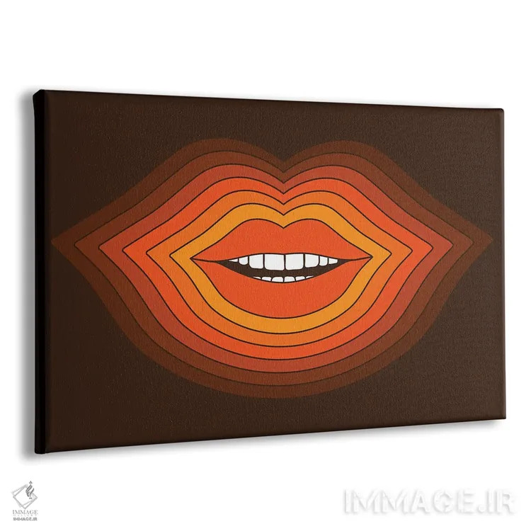 تابلو لبهای پاپ اثر دیزاینز سرکا ۷۸ - نمای پرسپکتیو محصول