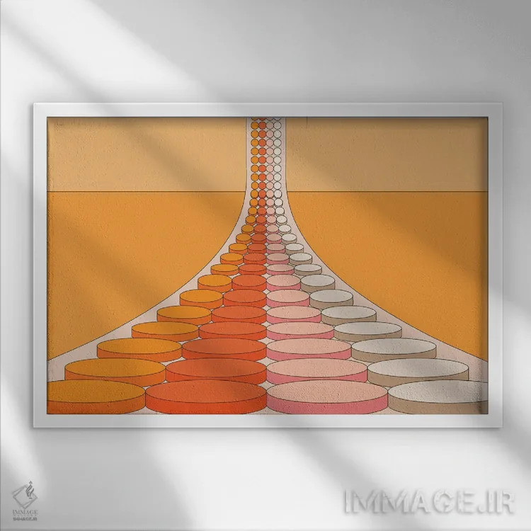 تابلو خط مونتاژ اثر دیزاینز سرکا ۷۸ - نمای قابدار سفید