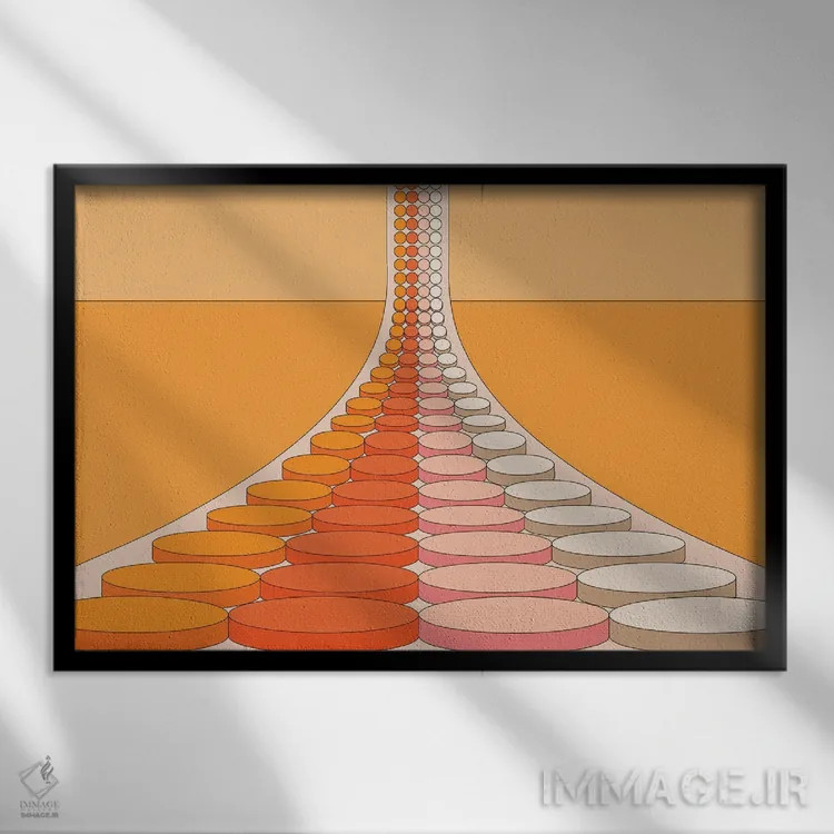 تابلو خط مونتاژ اثر دیزاینز سرکا ۷۸ - نمای قابدار مشکی