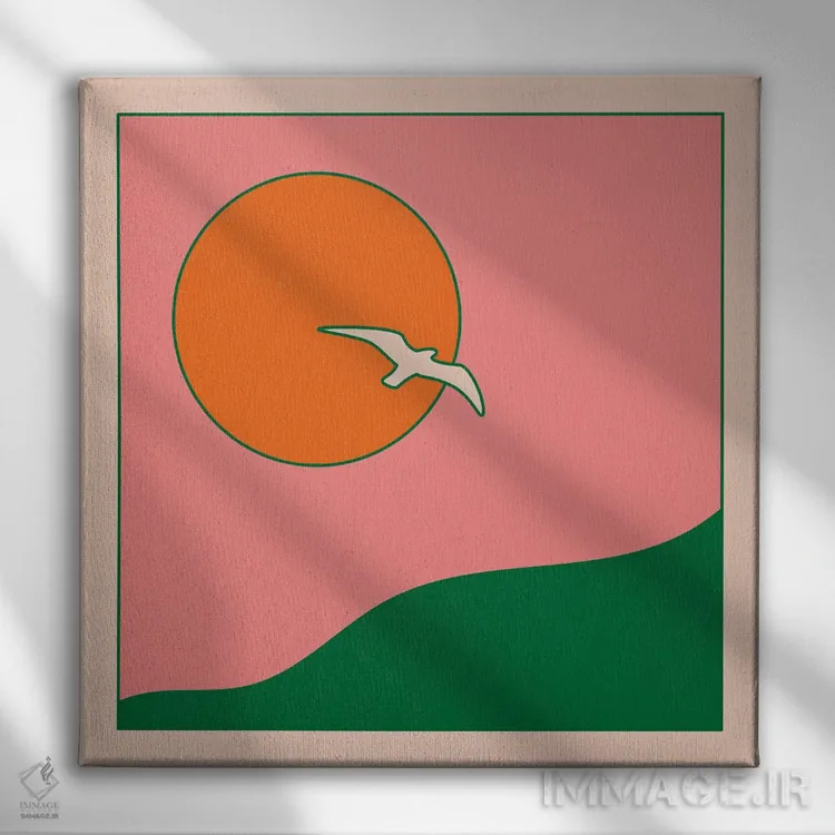 تابلو اوج گرفتن اثر دیزاینز سرکا ۷۸ - نمای روبهرو روی دیوار