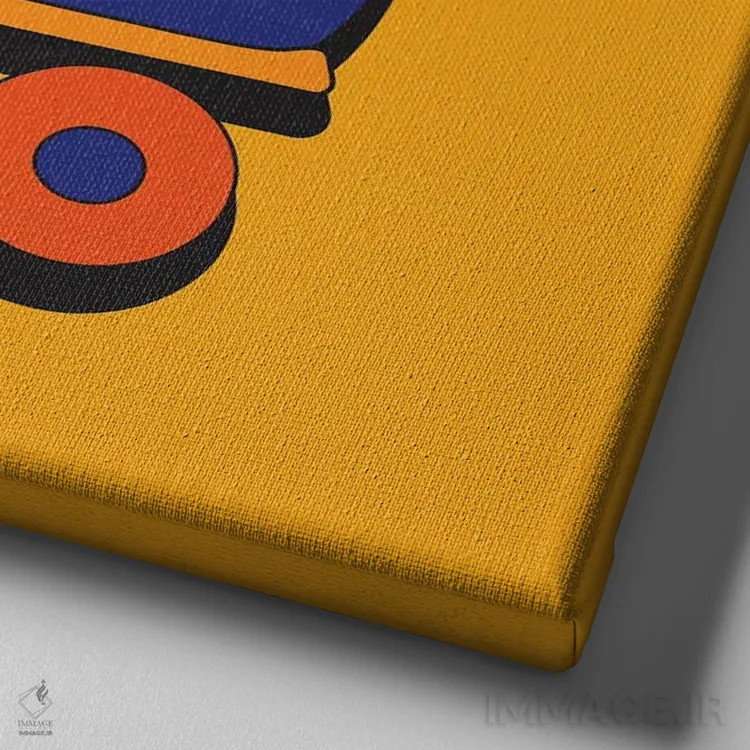 تابلو برو جلو با کفش اسکیت غلتکی اثر دیزاینز سرکا ۷۸ - نمای نزدیک بافت بوم