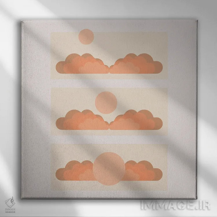 تابلو طلوع ماه سولیل اثر دیزاینز سرکا ۷۸ - نمای روبهرو روی دیوار