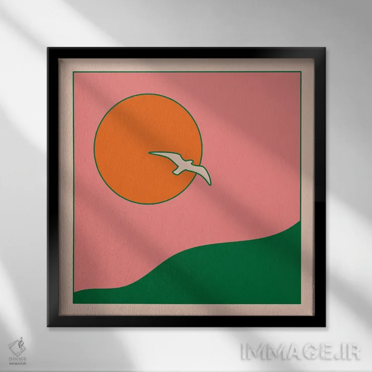 تابلو اوج گرفتن اثر دیزاینز سرکا ۷۸ - نمای قابدار مشکی